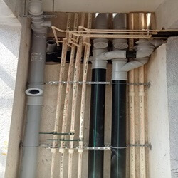 This is a picture of plumbing pipes.